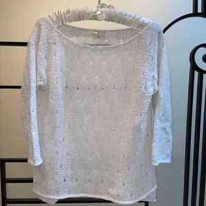 White Holey Sweater